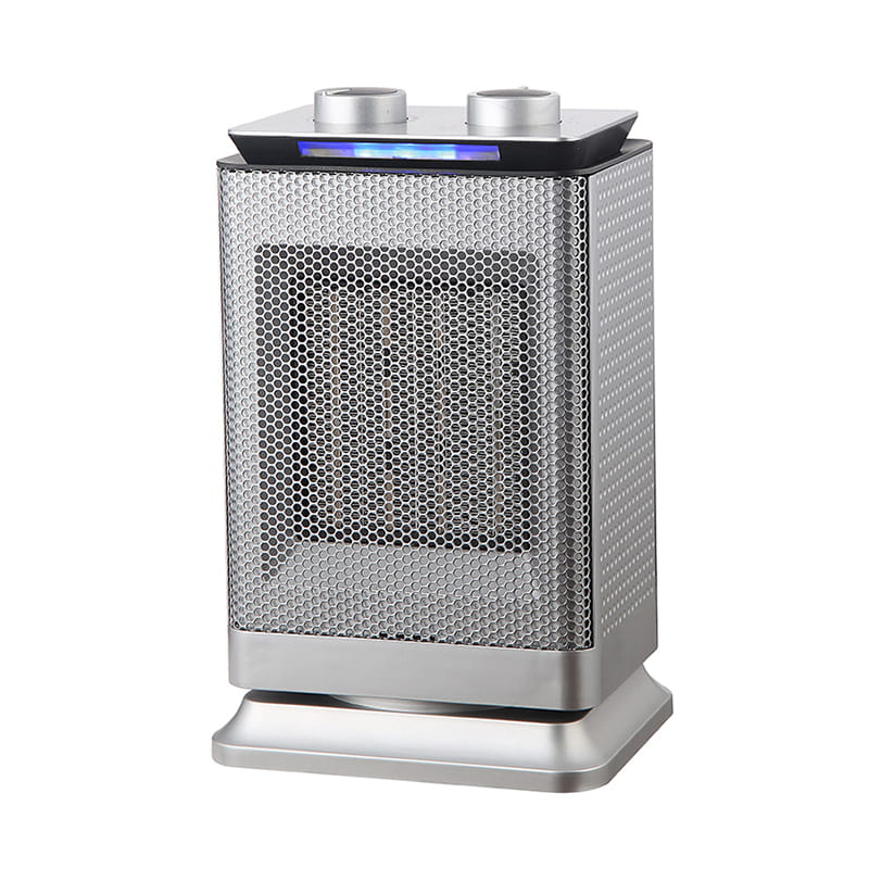 Aquecedor de cerâmica espacial oscilante de 1500W com luz LED 