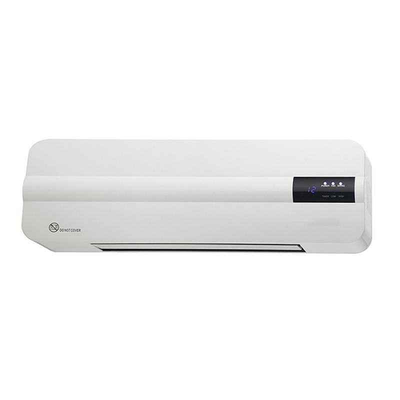 Aquecedor de ventilador com temperatura montada na parede inteligente